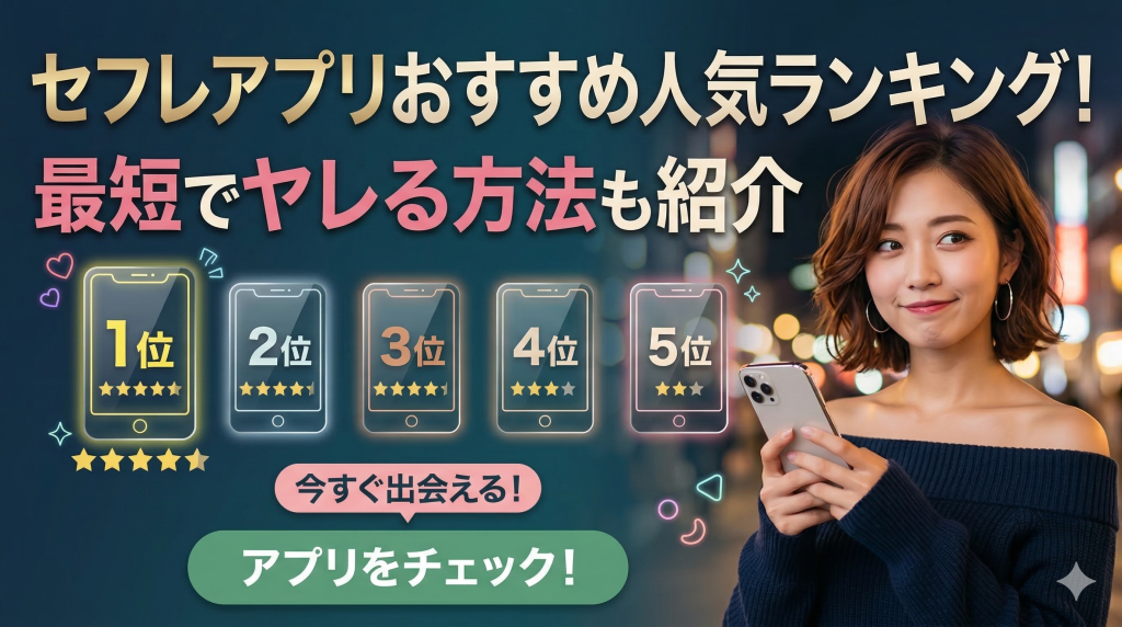 セフレアプリおすすめ人気ランキング！最短でヤレる方法も紹介